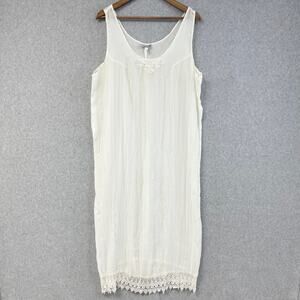 VTG Classiques By Shawn Crinkle Dress Women's XLarge Lace Romantic Bridal Dainty